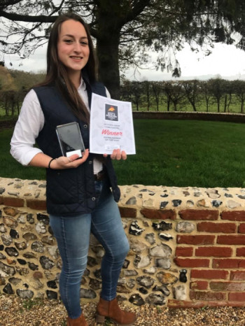 Victoria Axon winner of the Young Farmer of the Year award at the 2020 National Egg Poultry Awards